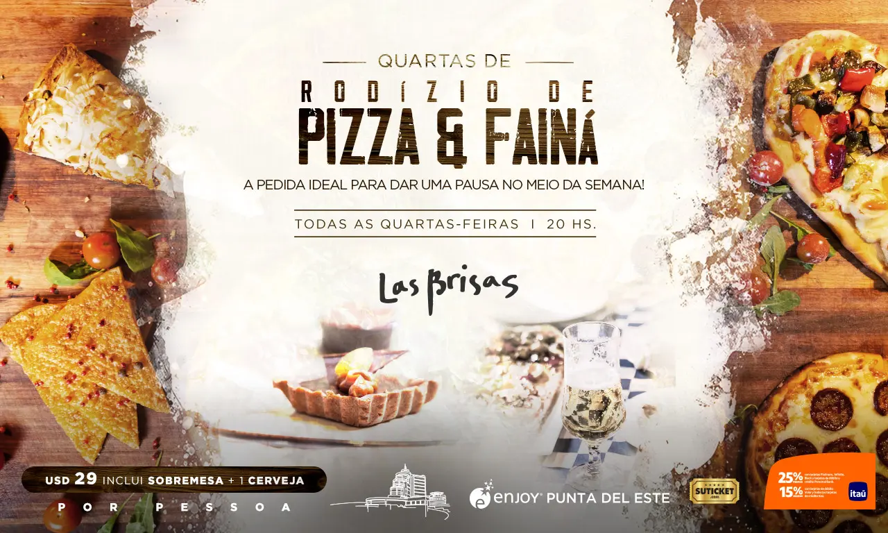 Pizza grátis e Fainá na quarta-feira